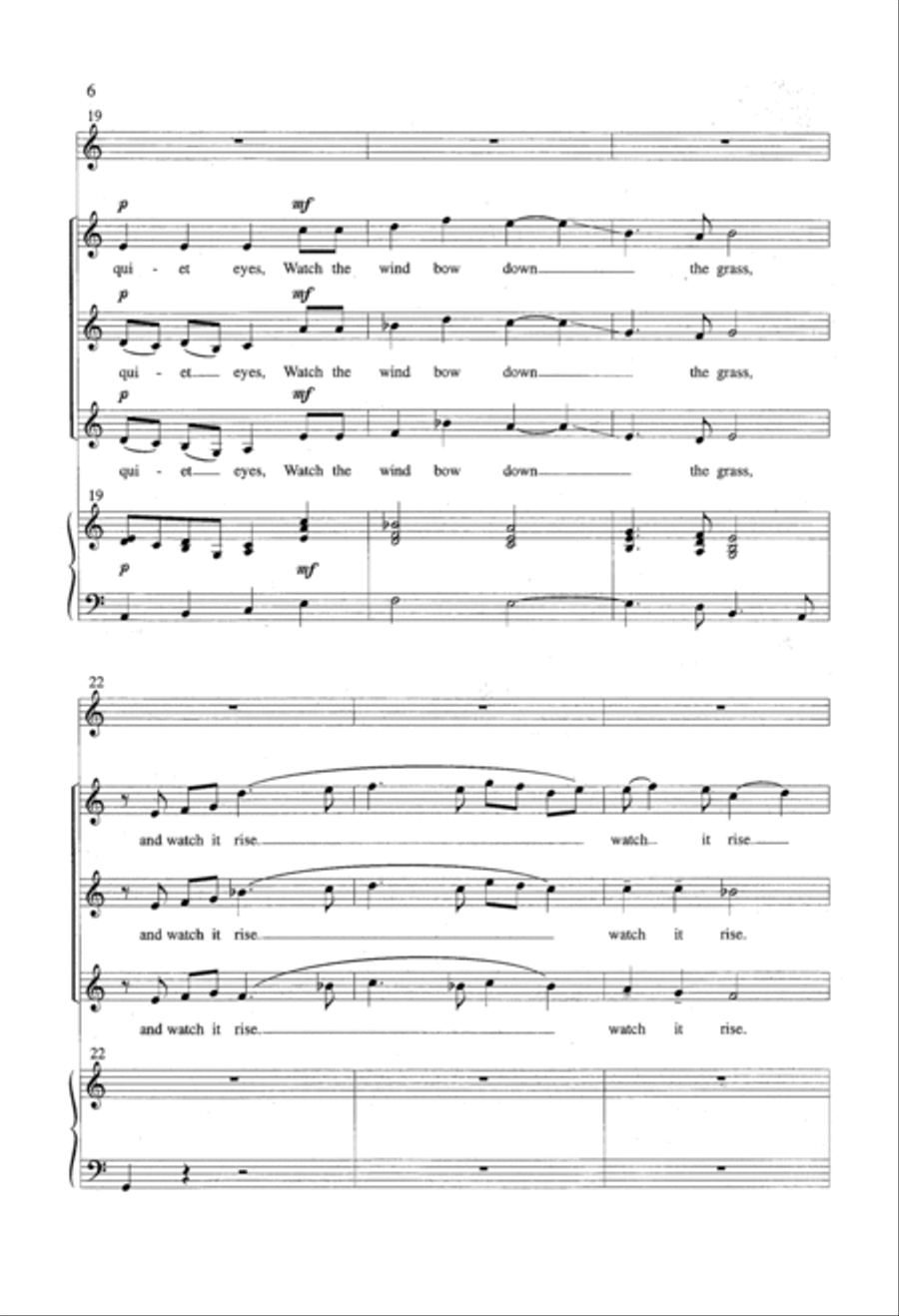 Afternoon On A Hill SSA scores gallery preview page 5