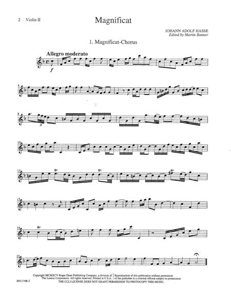 Magnificat in F - Violin II