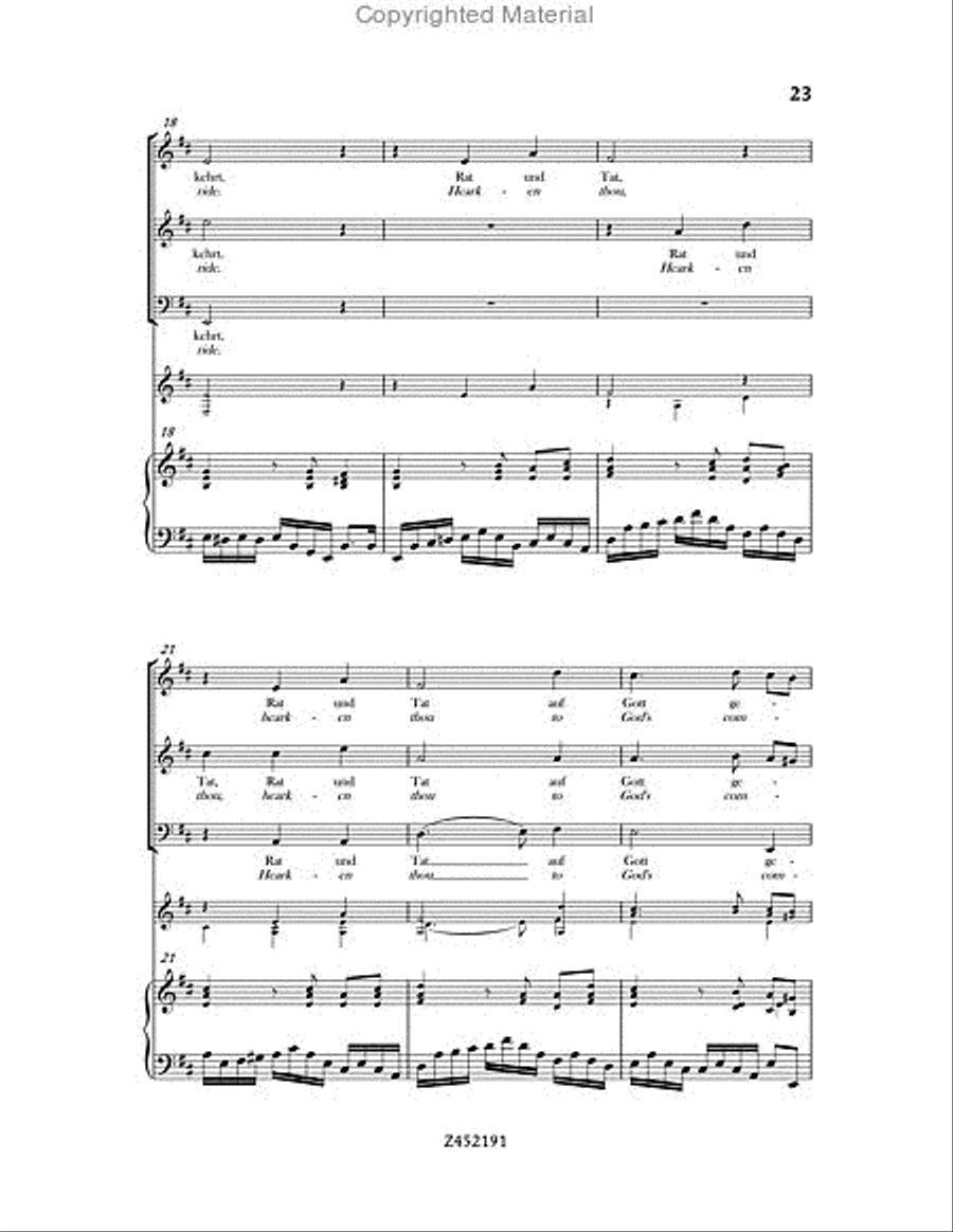 Nach dir, Herr, Verlanget Mich, BWV 150 Choir scores gallery preview page 23