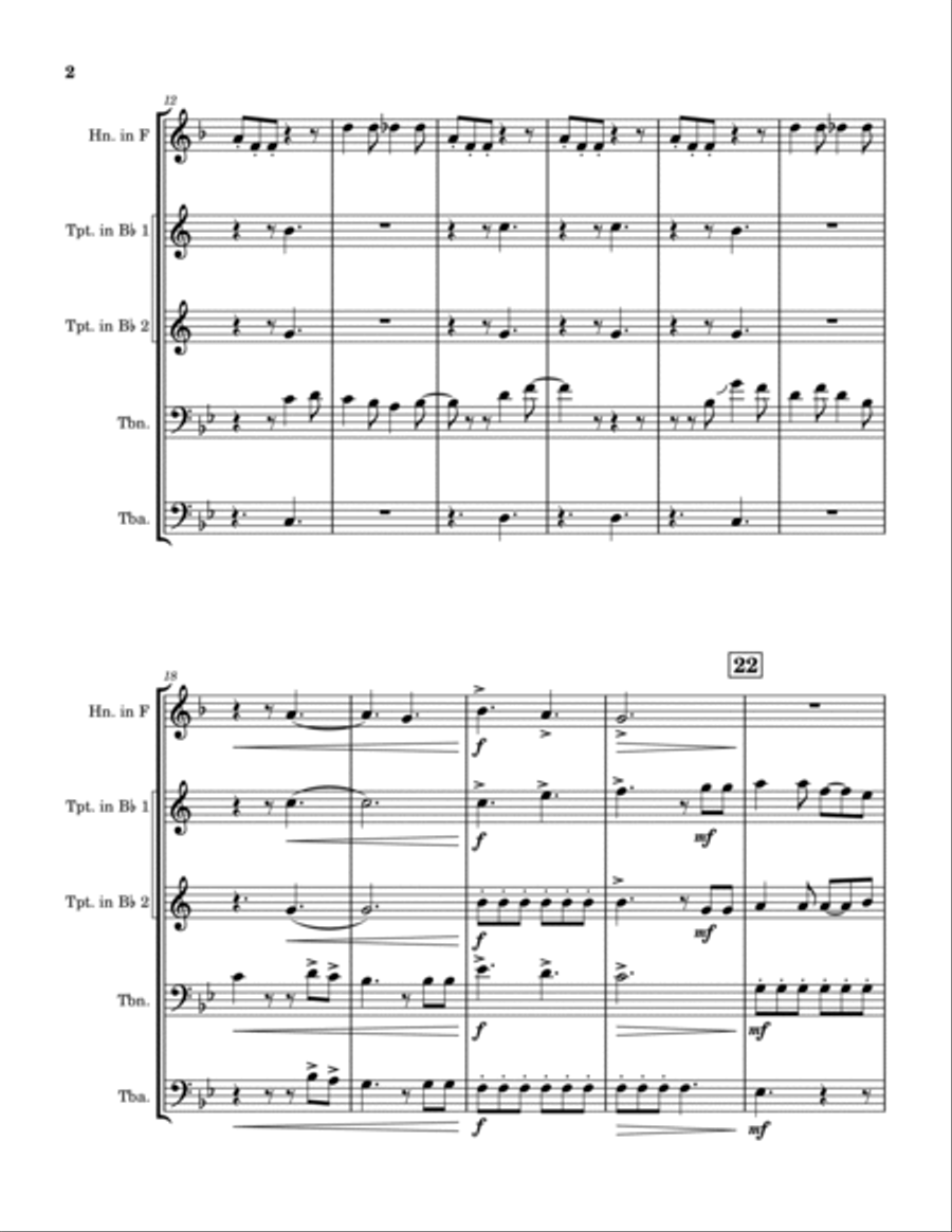 Until I Found You Brass Quintet scores gallery preview page 2