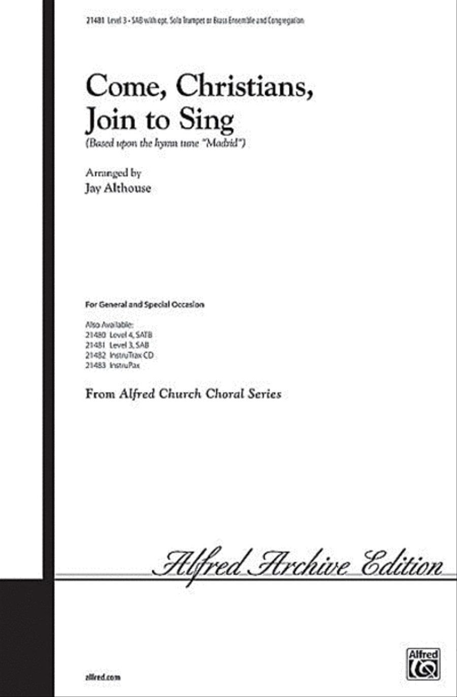 Book cover for Come, Christians, Join to Sing