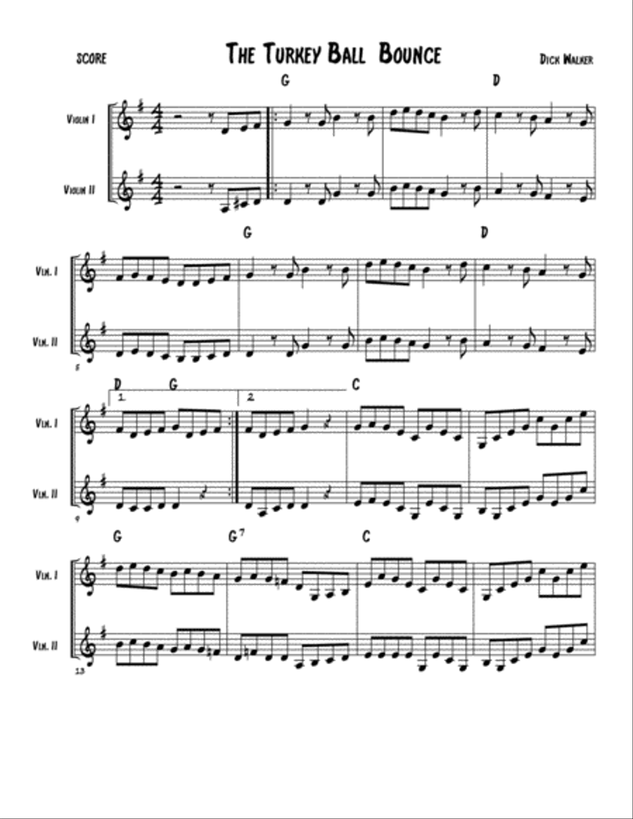 The Turkey Tunes: A humorous collection of nine tunes celebrating the Texas Turkey Set of Parts scores gallery preview page 4