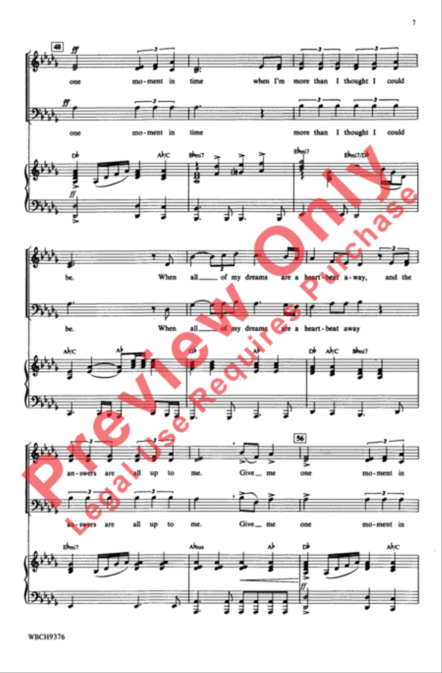 One Moment in Time One Moment in Time 3-Part scores gallery preview page 7