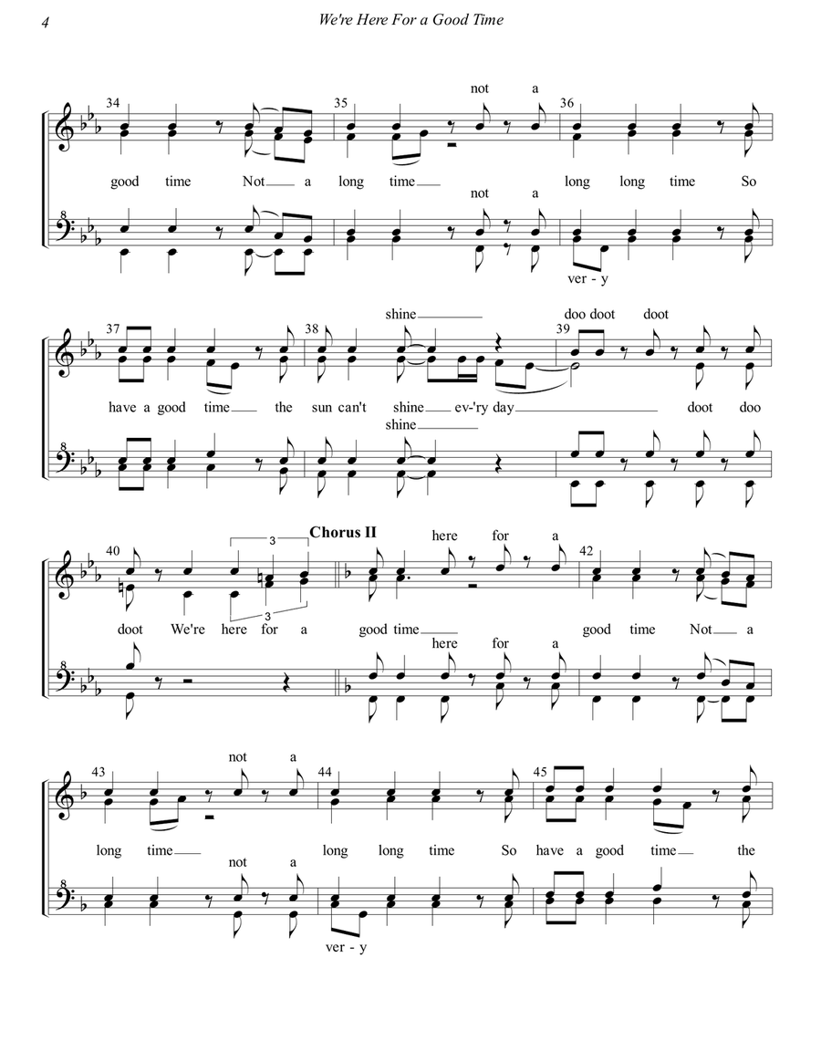 We're Here For A Good Time SSAA scores gallery preview page 4