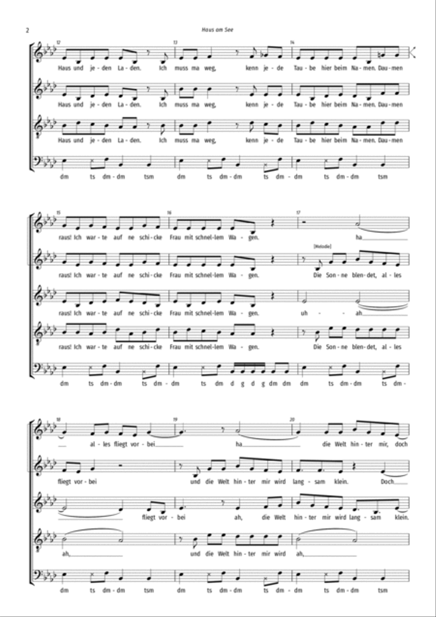 Haus Am See A Cappella scores gallery preview page 2