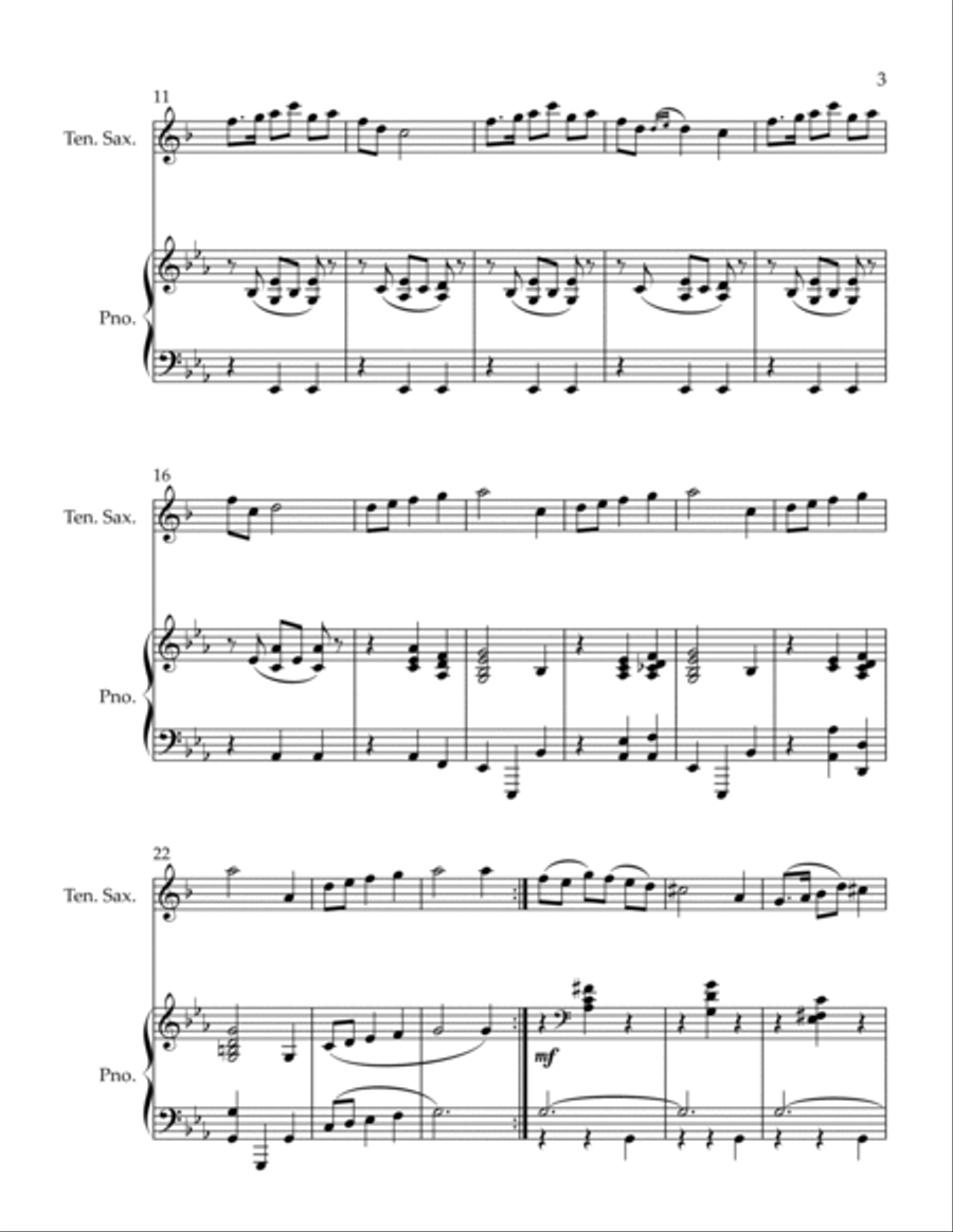 Mazurka Tenor Saxophone scores gallery preview page 3
