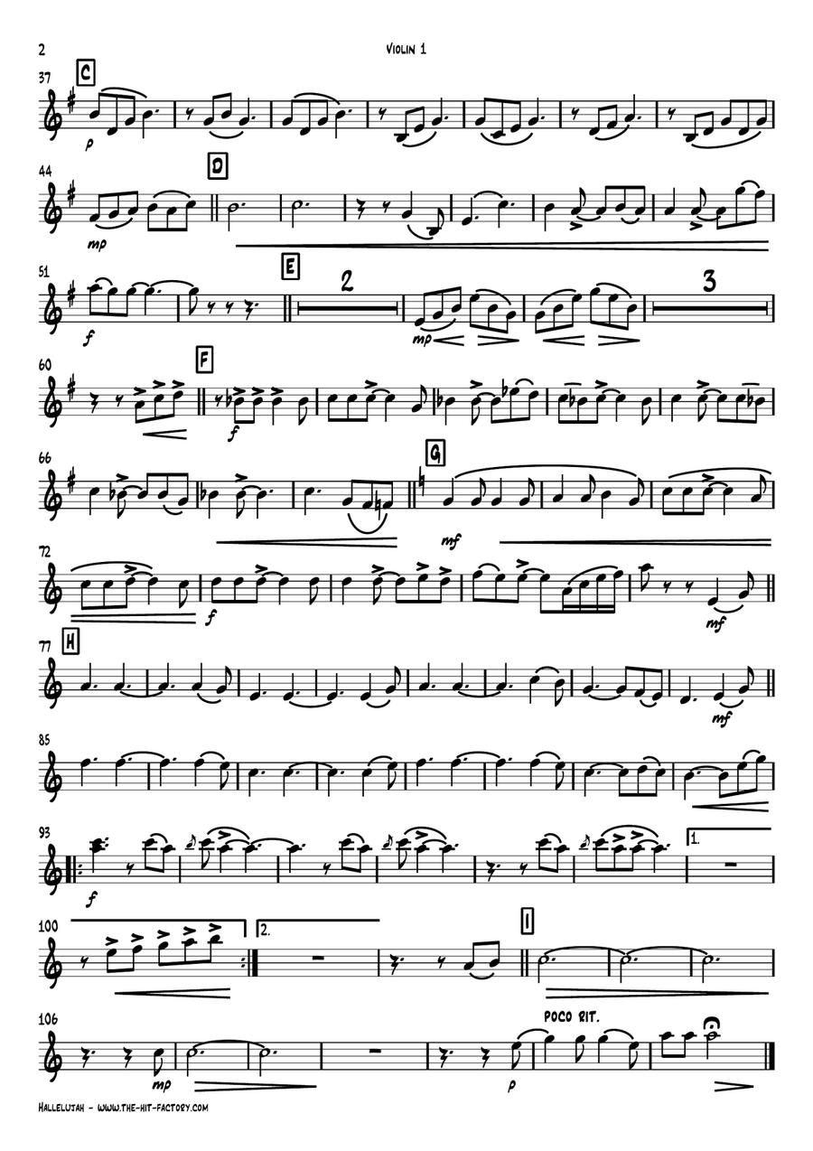 Hallelujah String Trio scores gallery preview page 6