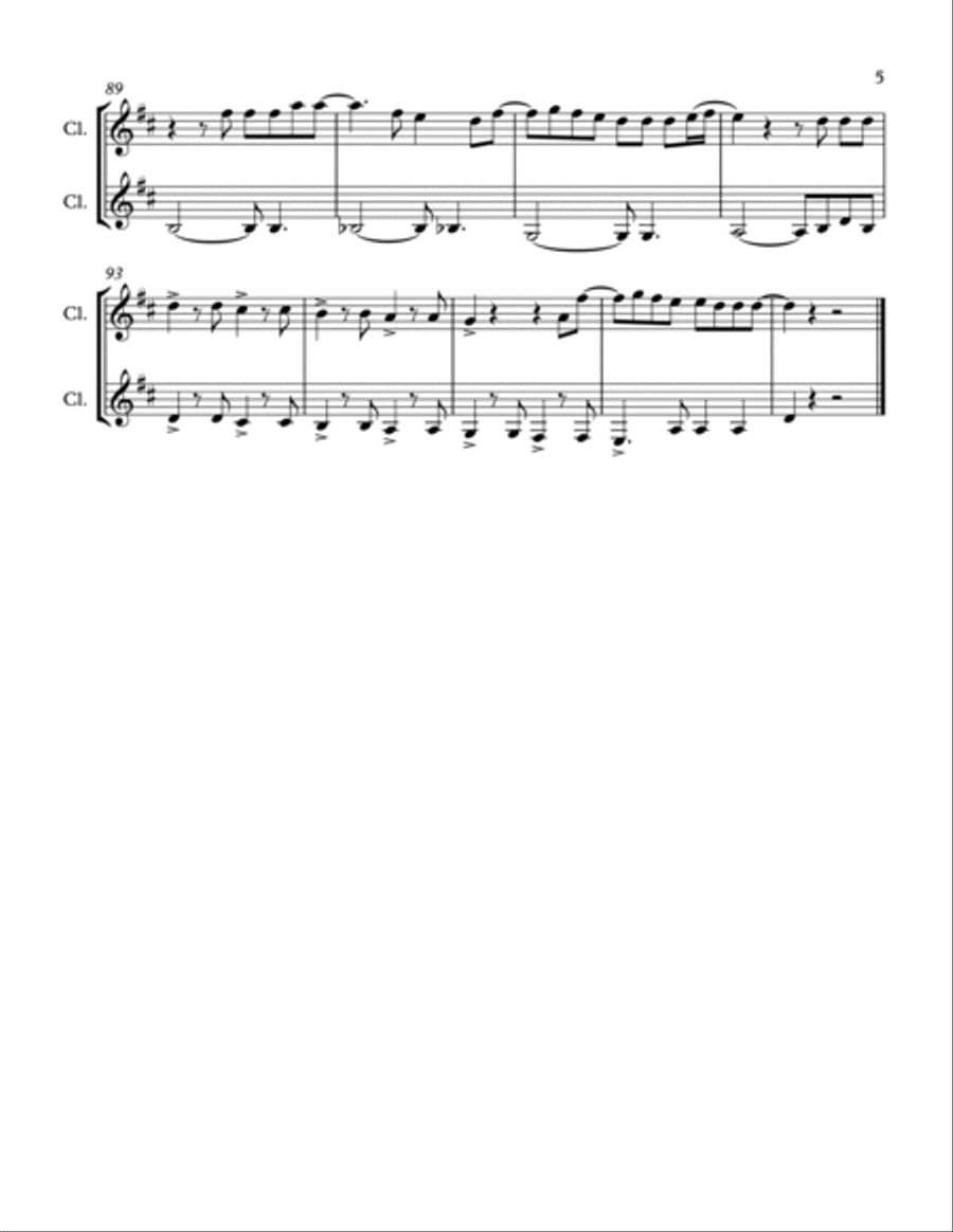 Permission To Dance Permission To Dance Clarinet Duet scores gallery preview page 5