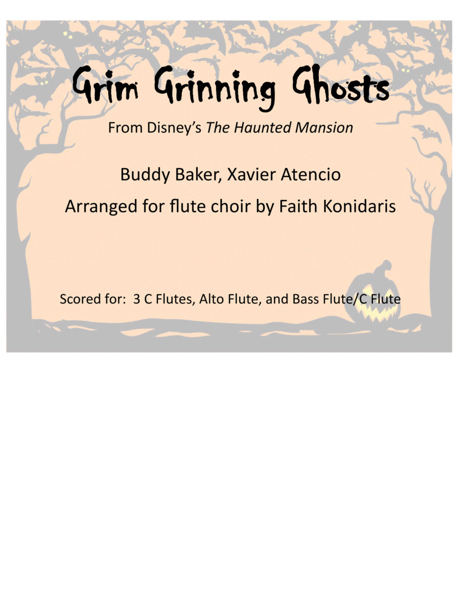 Grim Grinning Ghosts Flute Choir scores gallery preview page 1