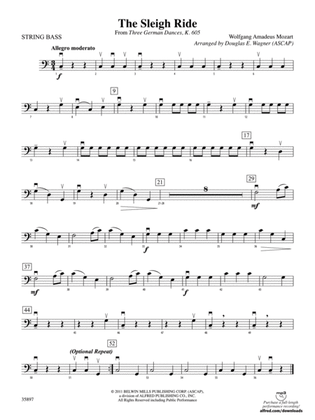 The Sleigh Ride (from Three German Dances, K. 605): String Bass