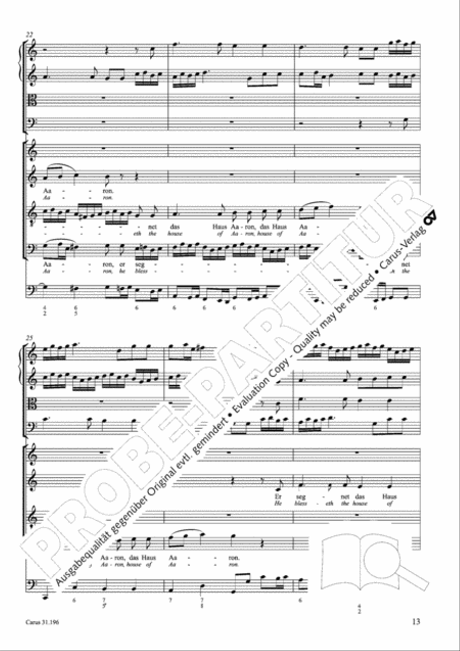 The Lord is mindful of us (Der Herr denket an uns) STB scores gallery preview page 13