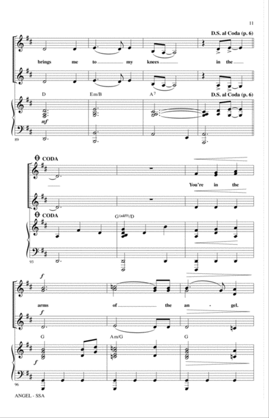 Angel (arr. Mark Brymer) Angel (arr. Mark Brymer) SSA scores gallery preview page 10
