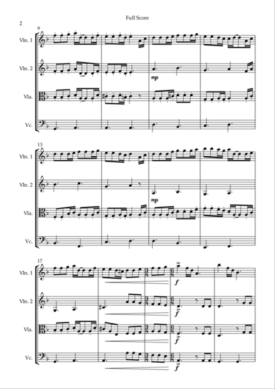 He's A Pirate String Quartet scores gallery preview page 2