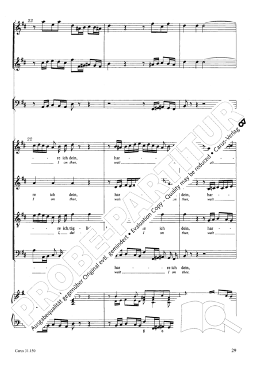 O my Lord, I long for thee (Nach dir, Herr, verlanget mich) 4-Part scores gallery preview page 32