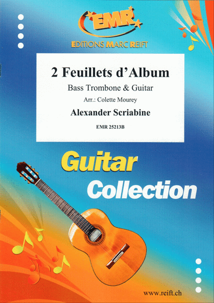 2 Feuillets d'Album Trombone scores gallery preview page 1