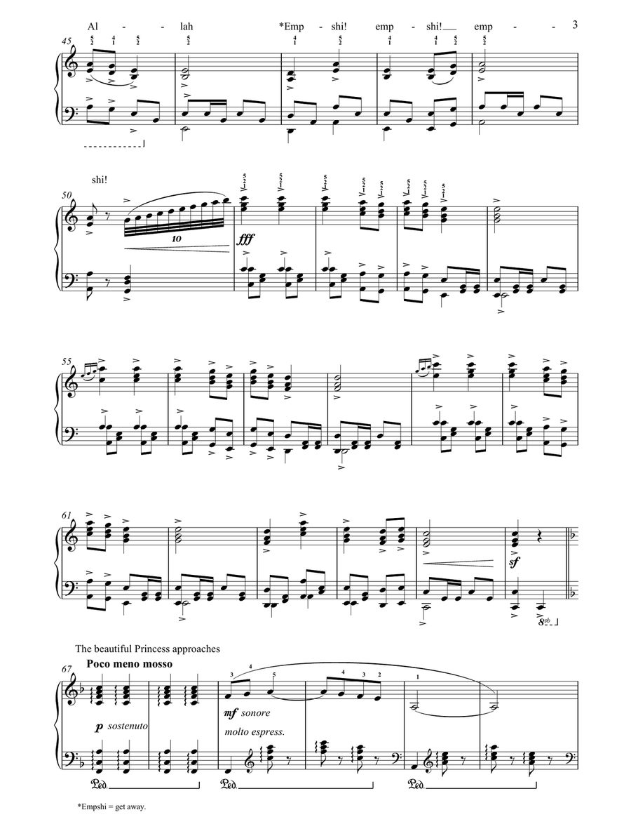 In A Persian Market Piano Solo scores gallery preview page 3