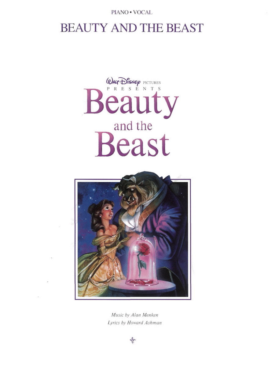 Beauty and the Beast Piano, Vocal, Guitar scores gallery preview page 1