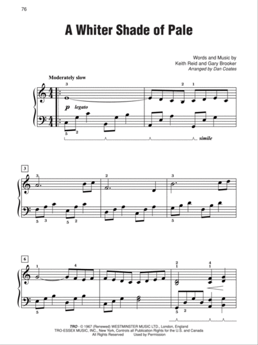 Simply Rock 60s Easy Piano scores gallery preview page 5