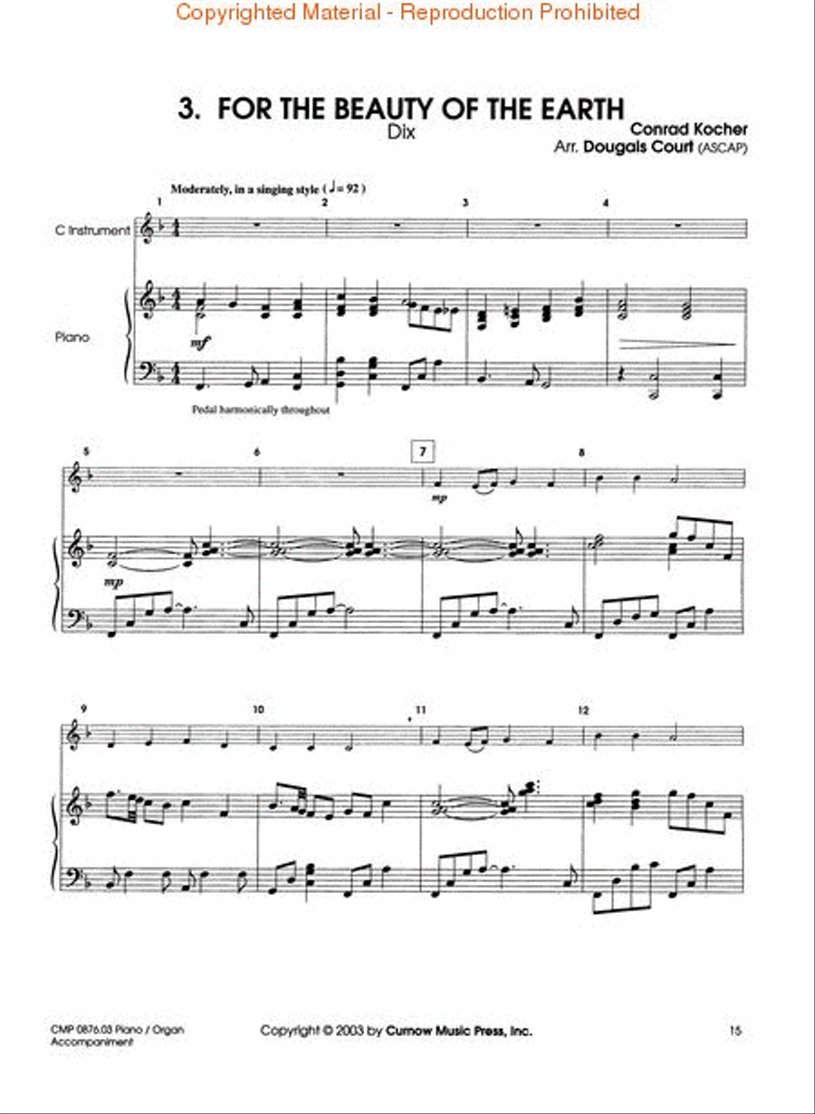 Easy Great Hymns Organ scores gallery preview page 4