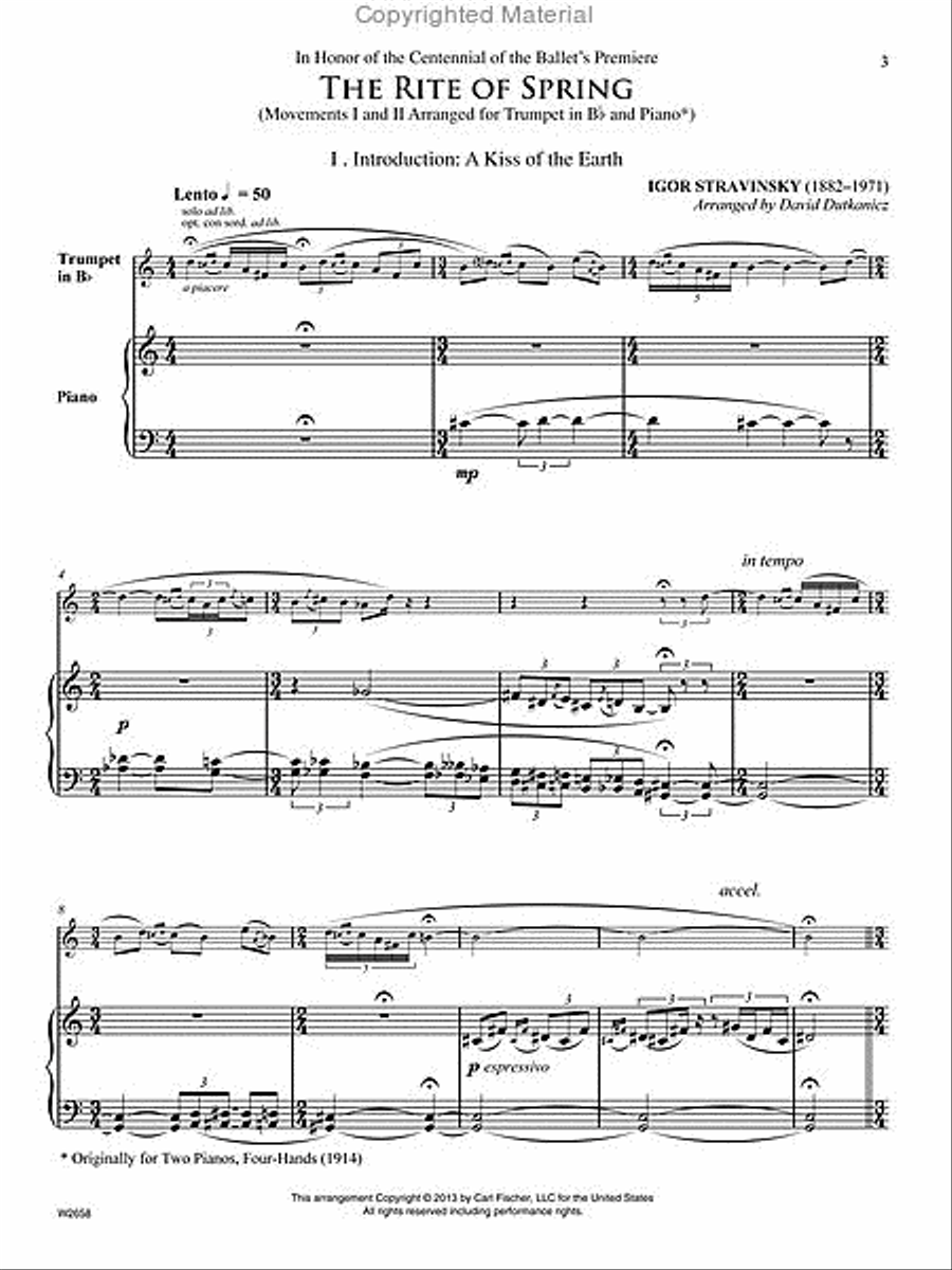 The Rite of Spring Trumpet Solo scores gallery preview page 2