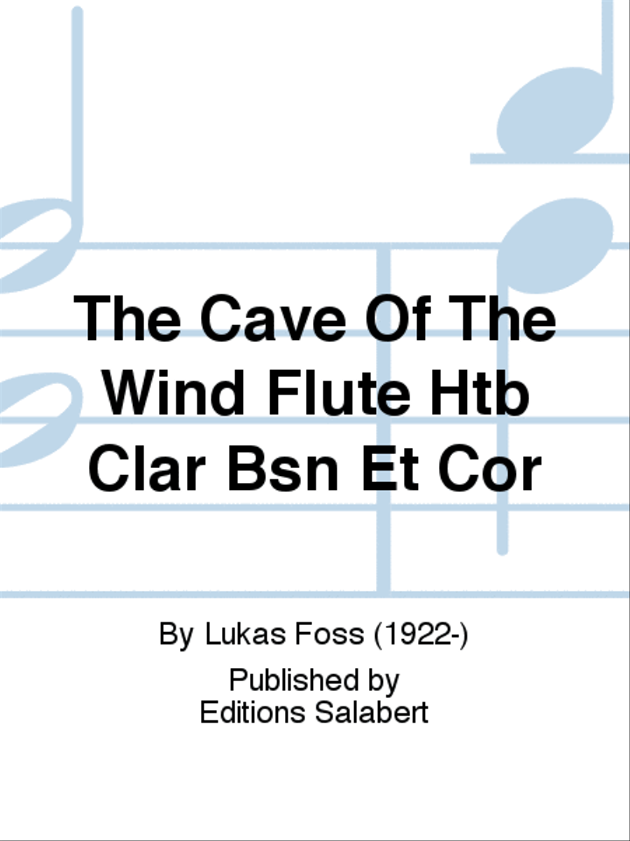 The Cave Of The Wind Flute Htb Clar Bsn Et Cor Bassoon scores gallery preview page 1