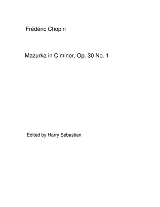 Book cover for Chopin- Mazurka in C minor, Op. 30 No. 1