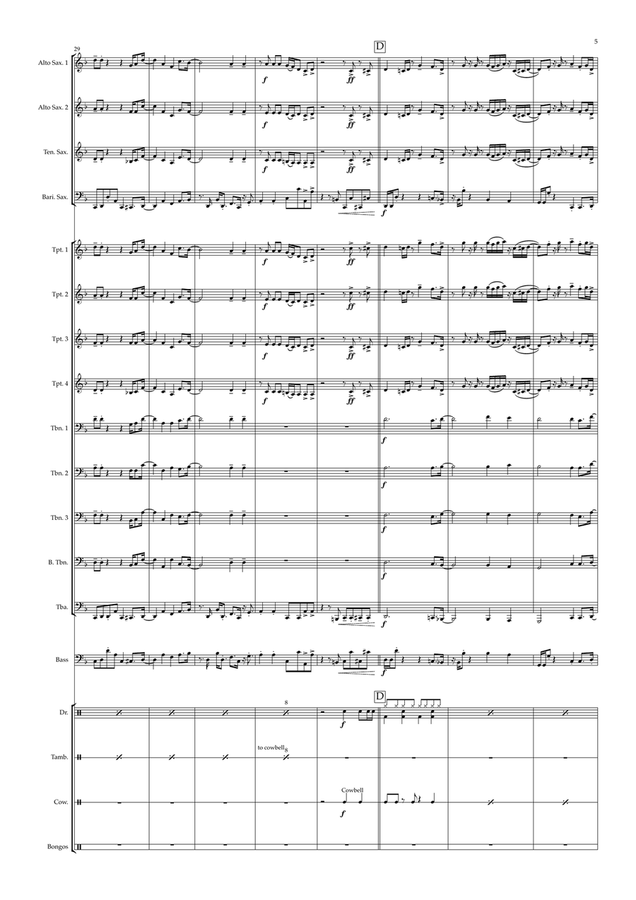 Think About Things Jazz Ensemble scores gallery preview page 5