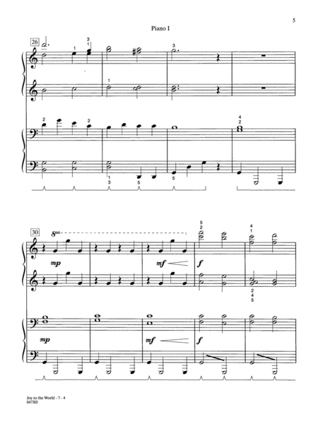 Joy to the World - Piano Quartet (2 Pianos, 8 Hands)