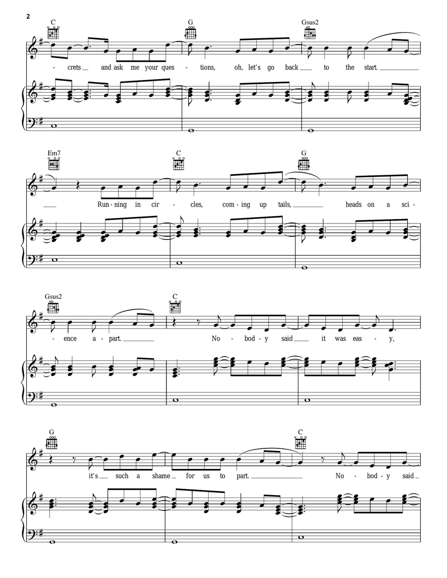 The Scientist Acoustic Guitar scores gallery preview page 2