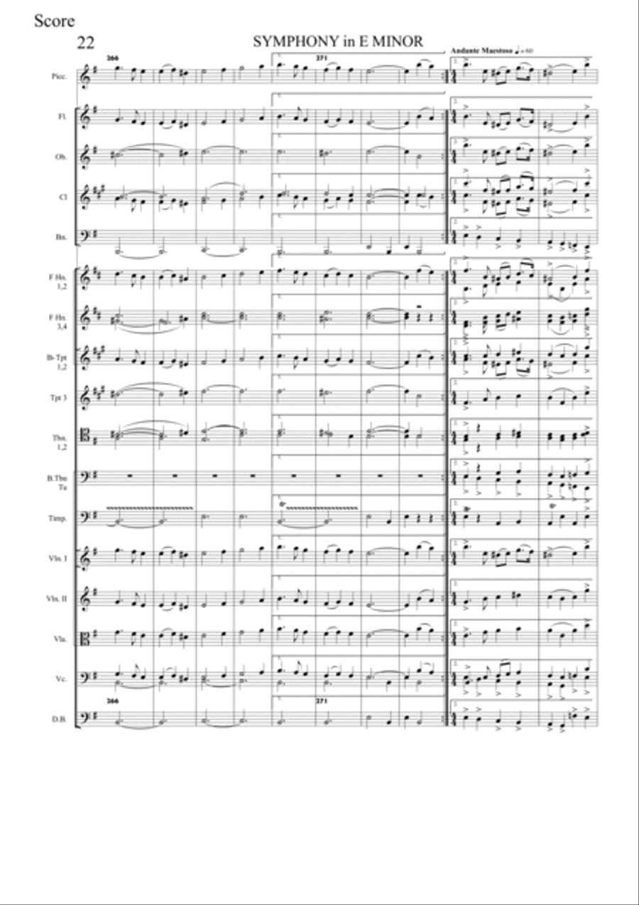 SYMPHONY in E minor 1st Movement String Orchestra scores gallery preview page 3