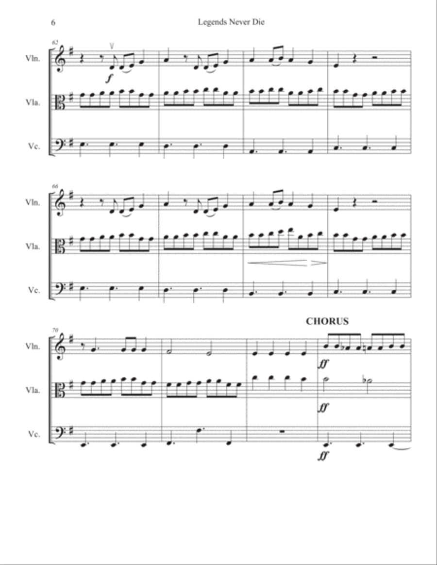 Legends Never Die String Trio scores gallery preview page 6
