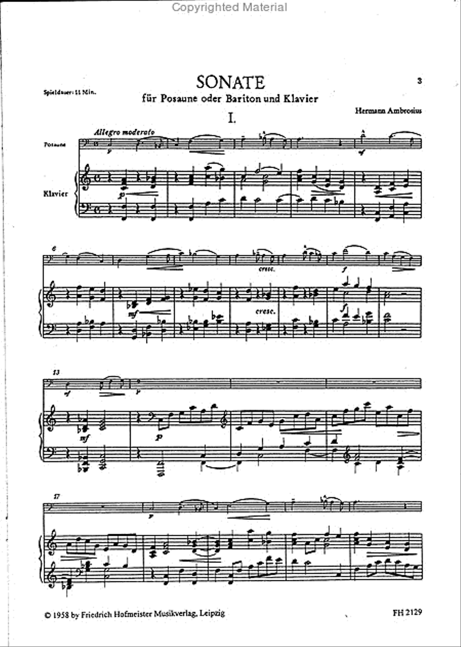 Sonate Baritone Horn scores gallery preview page 2