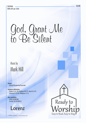 Book cover for God, Grant Me to Be Silent
