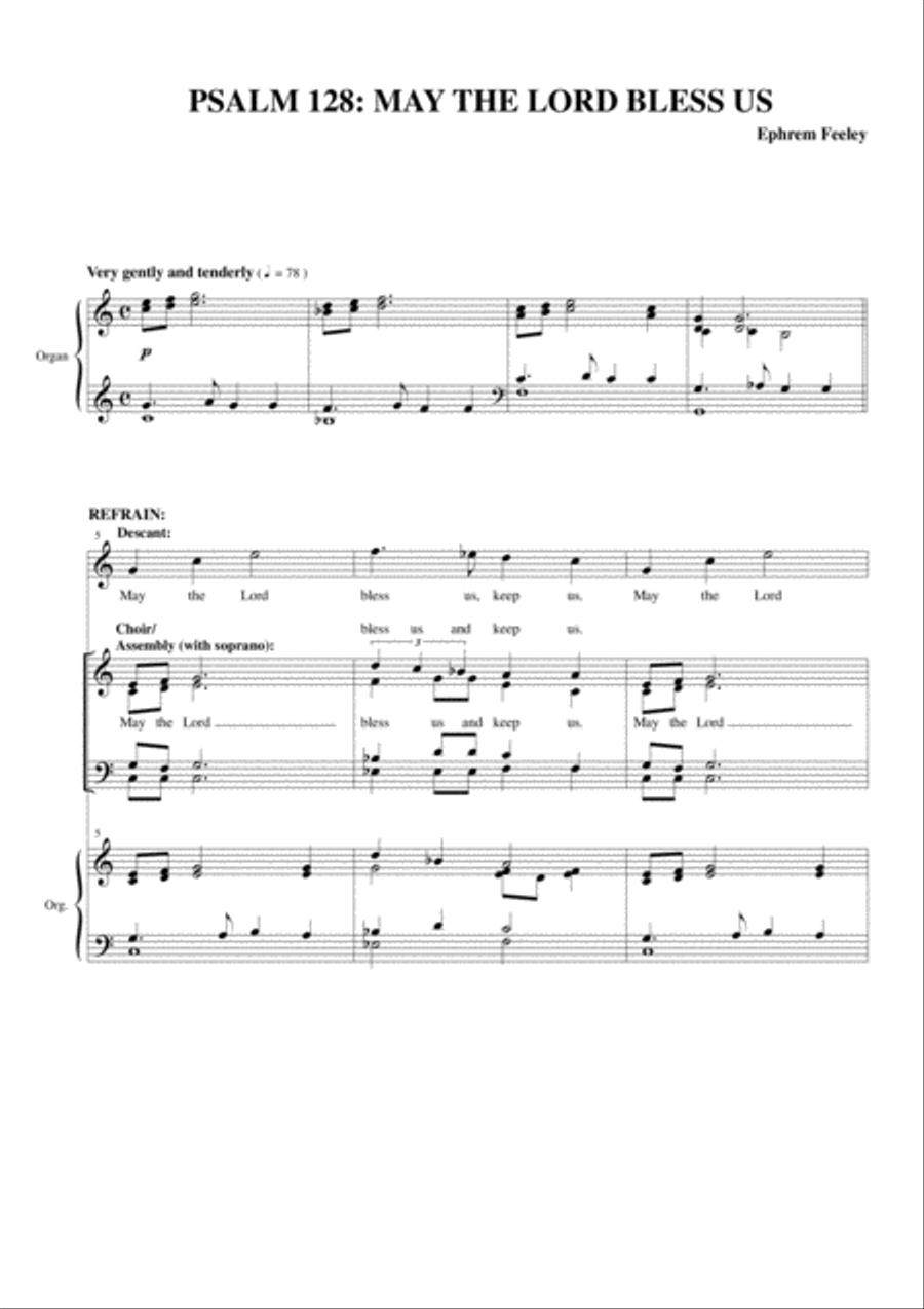 Psalm 128: May the Lord Bless Us and Keep Us 4-Part scores gallery preview page 2