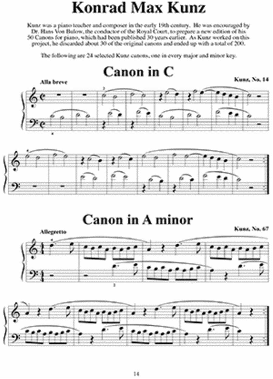 Canons and Rounds for Piano Solo Easy Piano scores gallery preview page 2