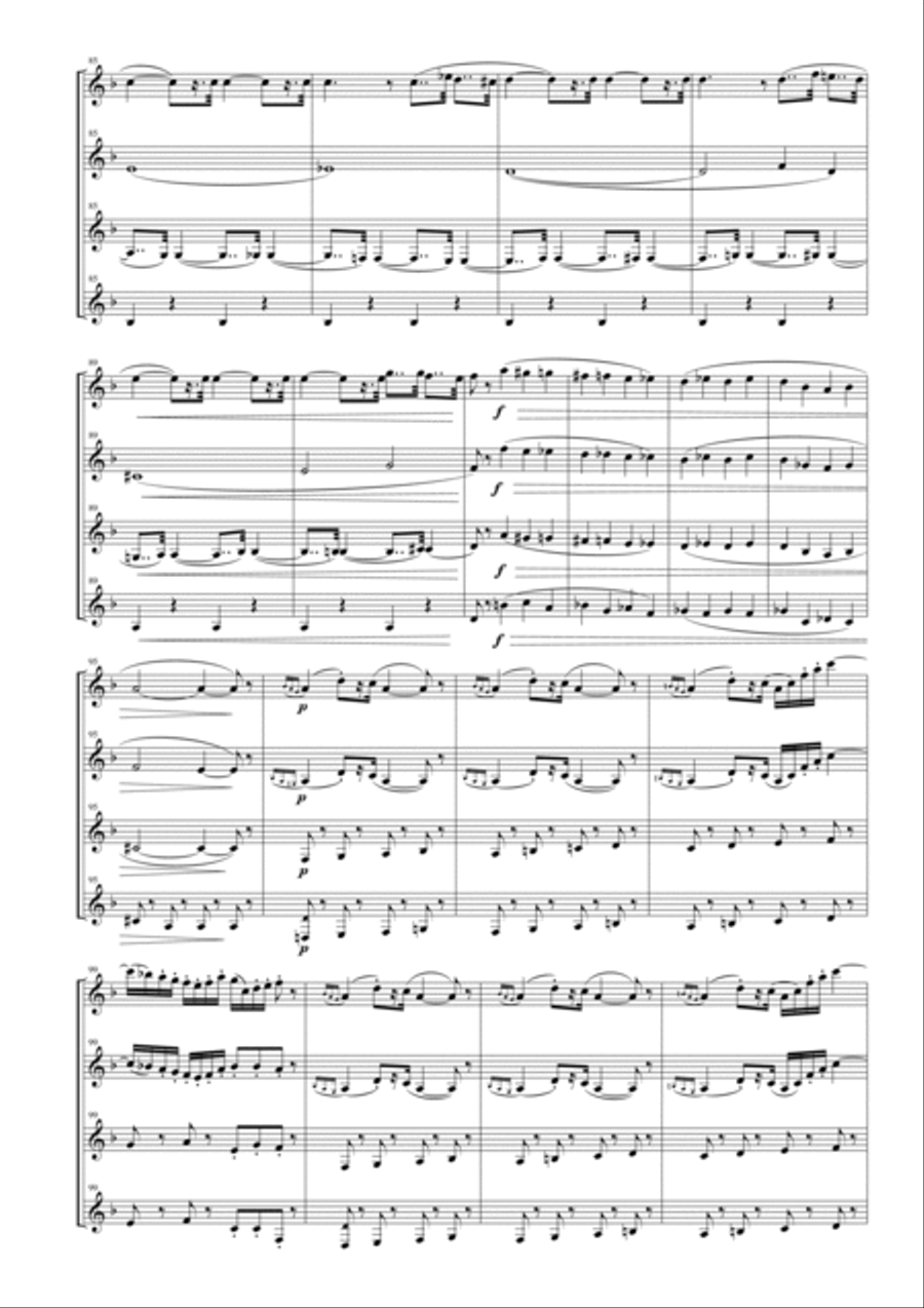 Carmen Suite No. 2 for Clarinet Quartet Clarinet Quartet scores gallery preview page 6