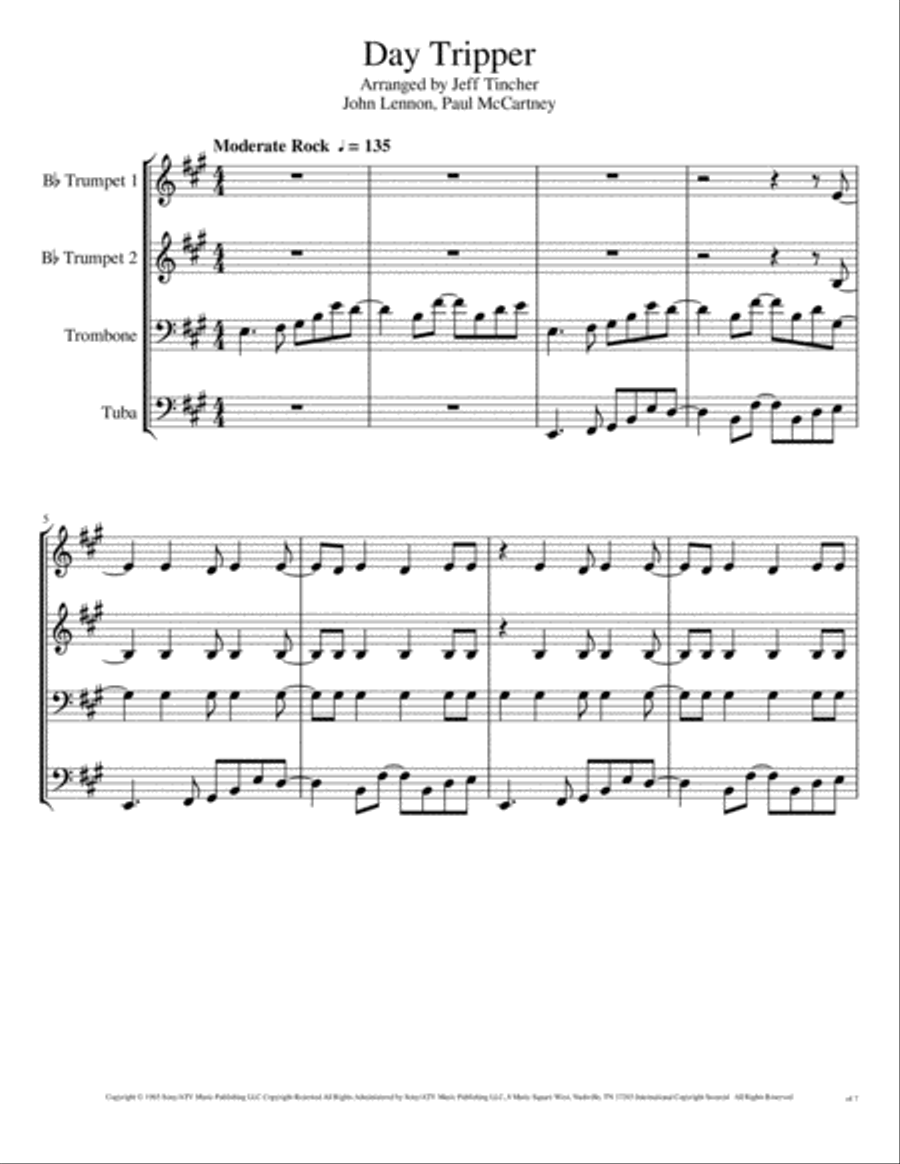 Day Tripper Brass Ensemble scores gallery preview page 2