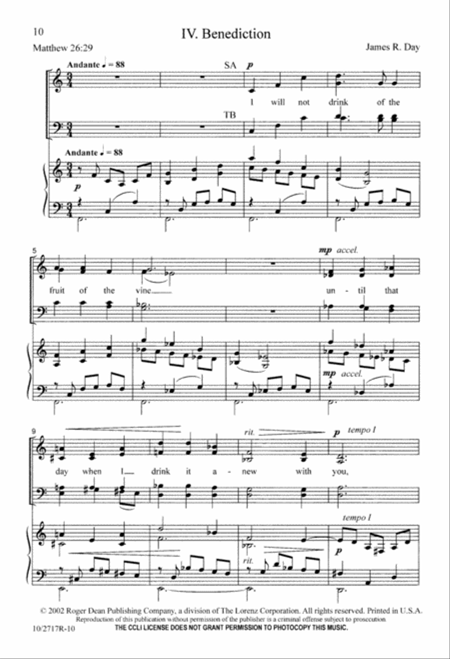 Four Communion Responses 4-Part scores gallery preview page 10