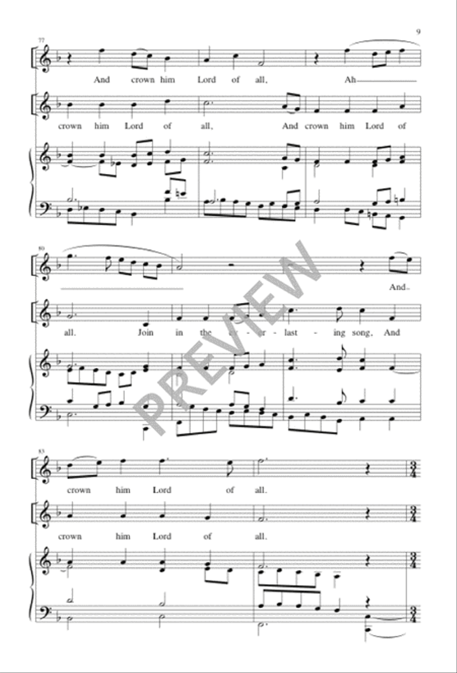 All Hail the Power of Jesus' Name 2-Part scores gallery preview page 10