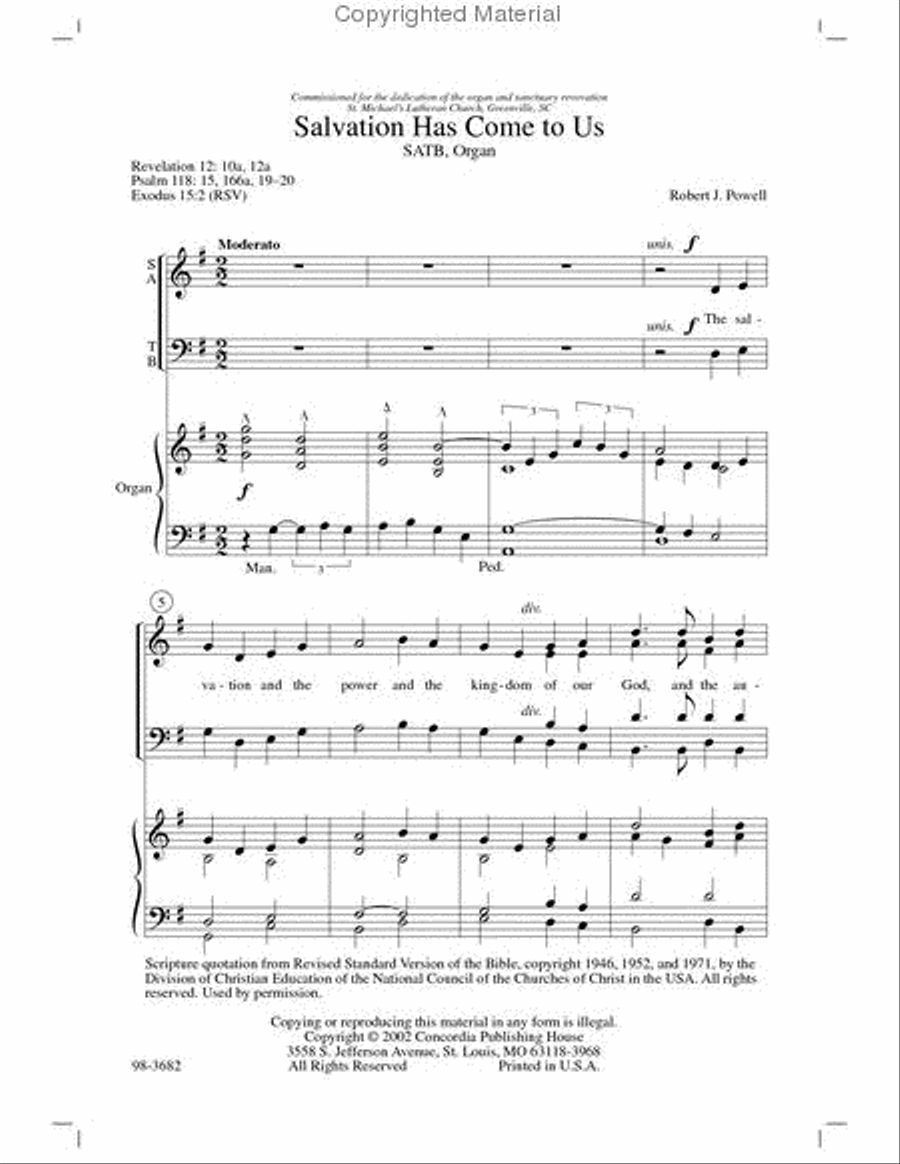 Salvation Has Come to Us Salvation Has Come to Us 4-Part scores gallery preview page 2