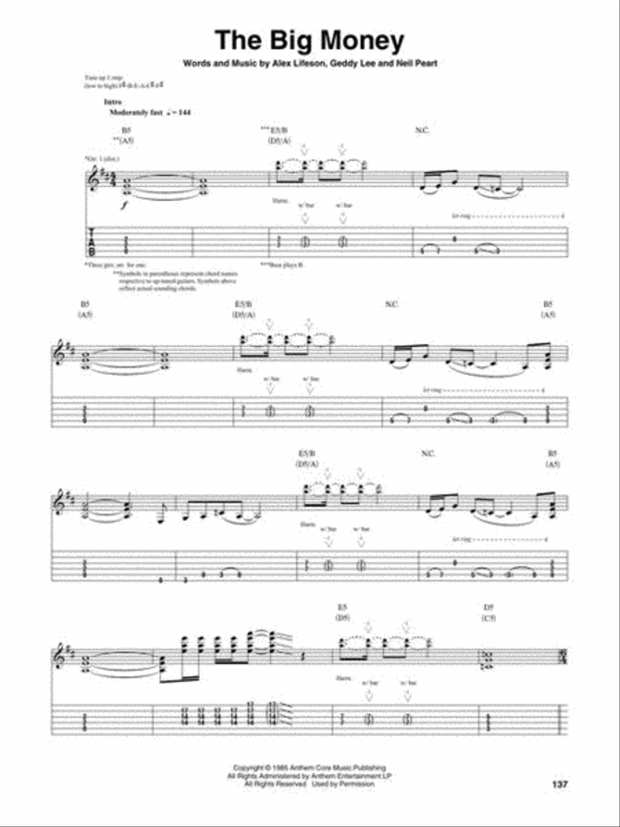 Rush – The Spirit of Radio: Greatest Hits 1974-1987 Electric Guitar scores gallery preview page 5
