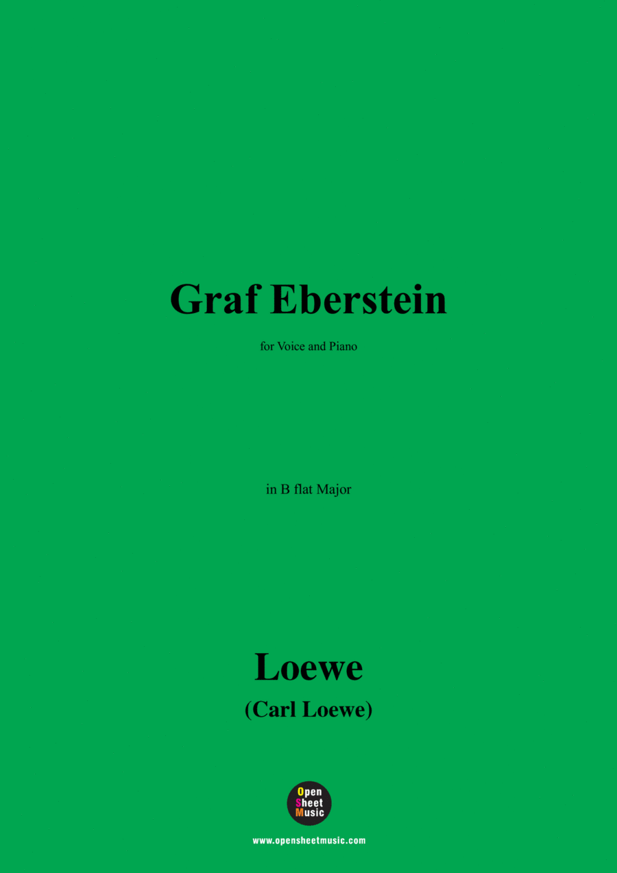 C. Loewe-Graf Eberstein(Zu Speier im Saale da hebt sich ein Klingen),in B flat Major Voice scores gallery preview page 1