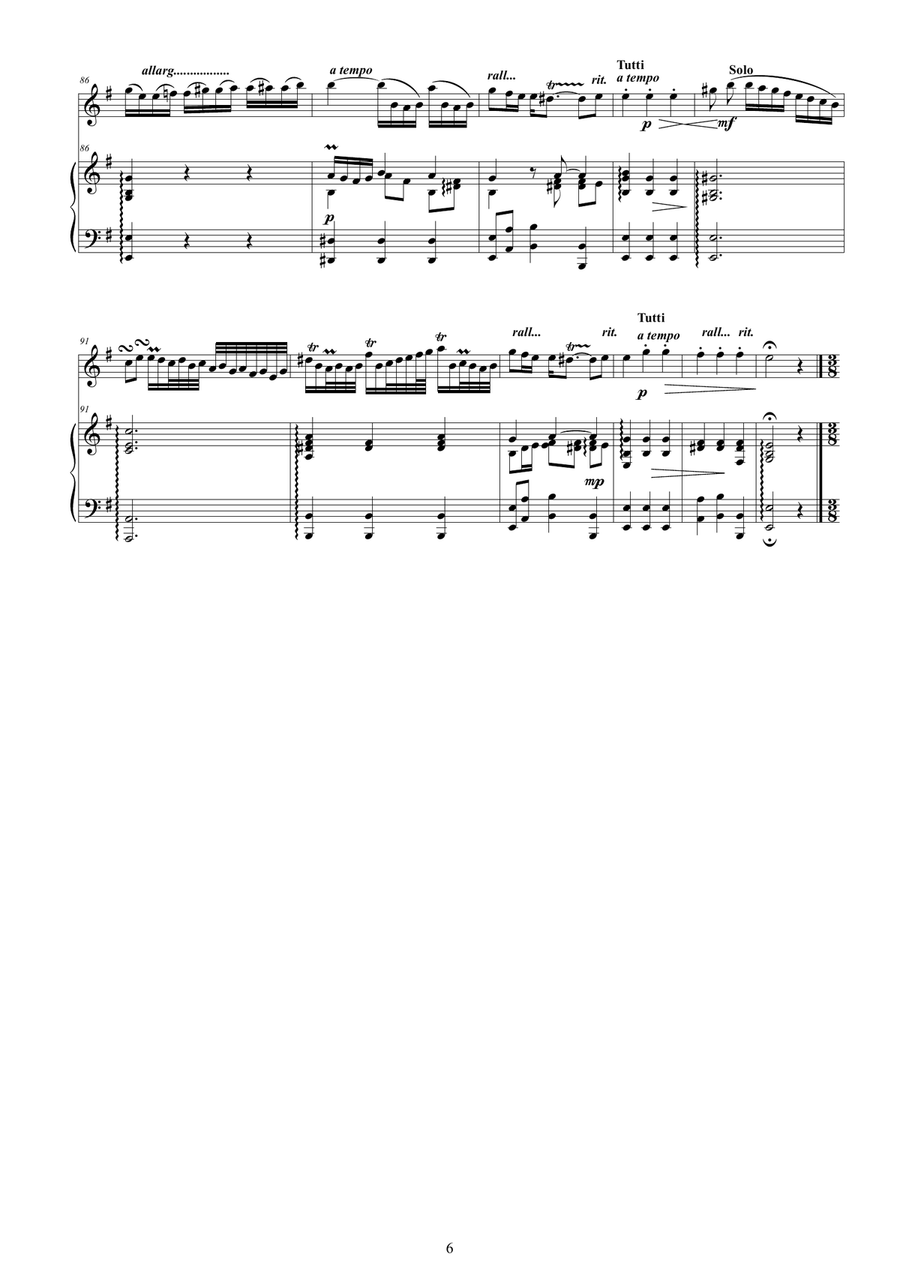 Vivaldi - Violin Concerto in G major RV 310 Op.3 No.3 for Violin and Piano Violin Solo scores gallery preview page 6