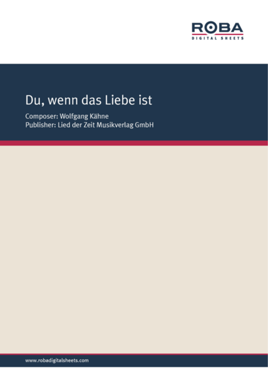 Du, wenn das Liebe ist Voice scores gallery preview page 1