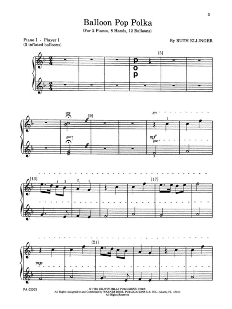 Balloon Pop Polka Small Ensemble scores gallery preview page 3