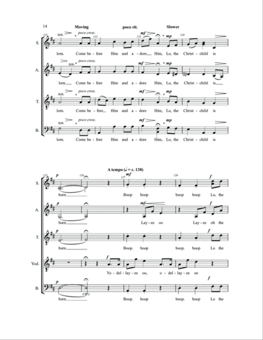 Yodel Carol 4-Part scores gallery preview page 13