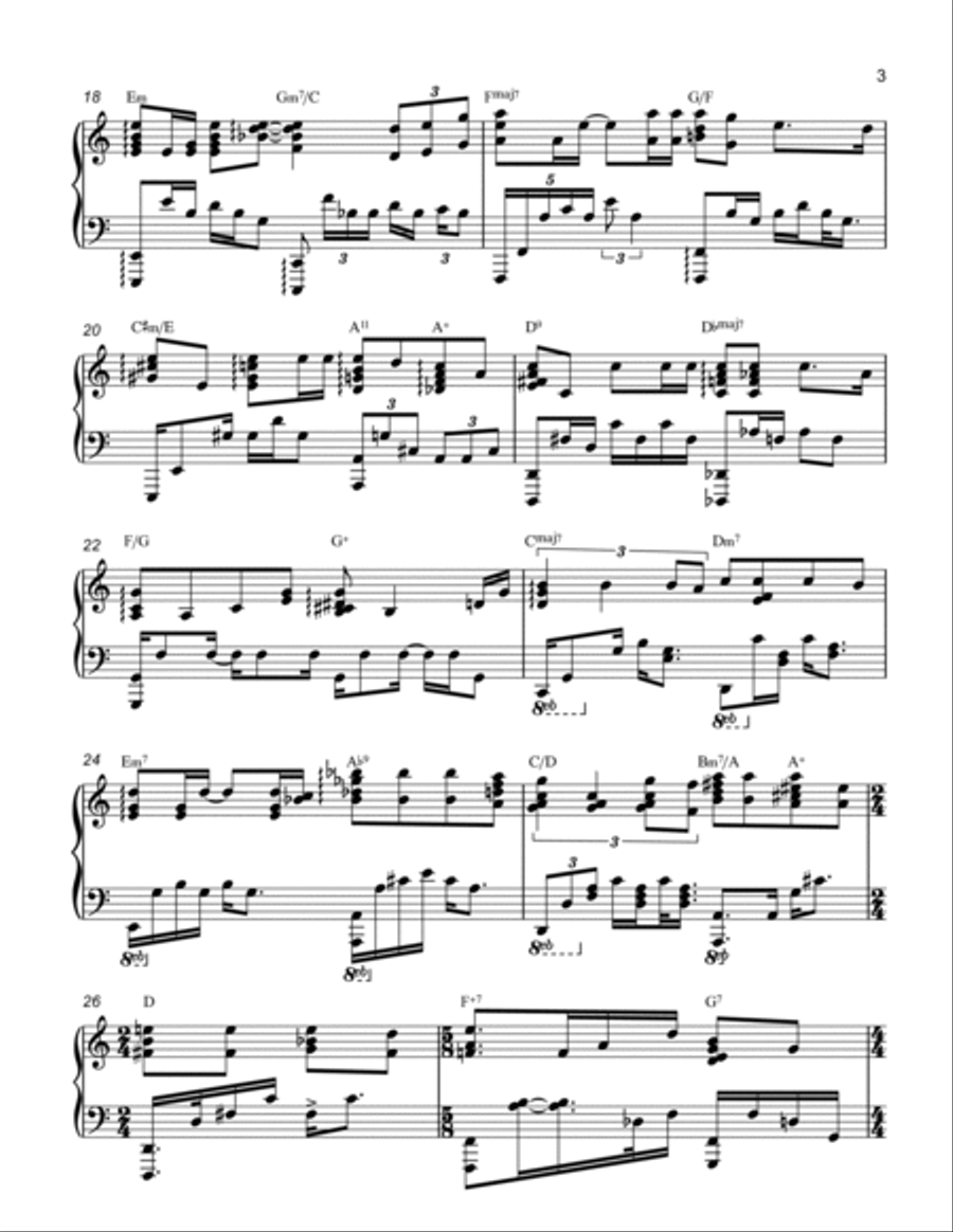Minha Namorada Piano Solo scores gallery preview page 3