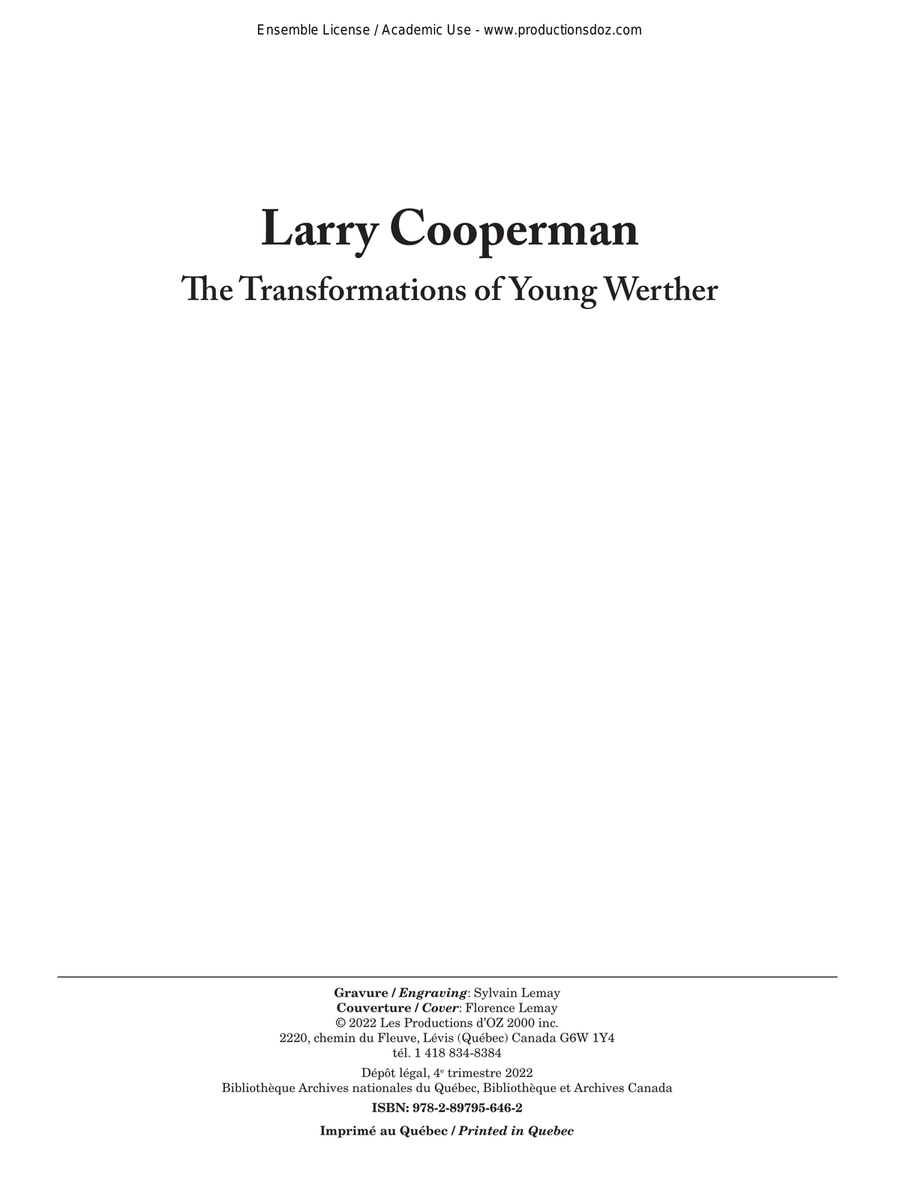 The Transformations of Young Werther Classical Guitar scores gallery preview page 1