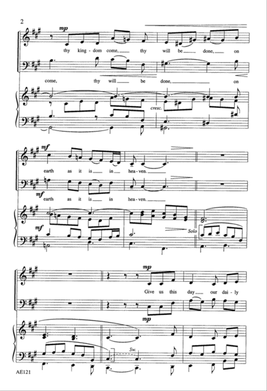 Our Father (The Lord's Prayer) 2-Part scores gallery preview page 3