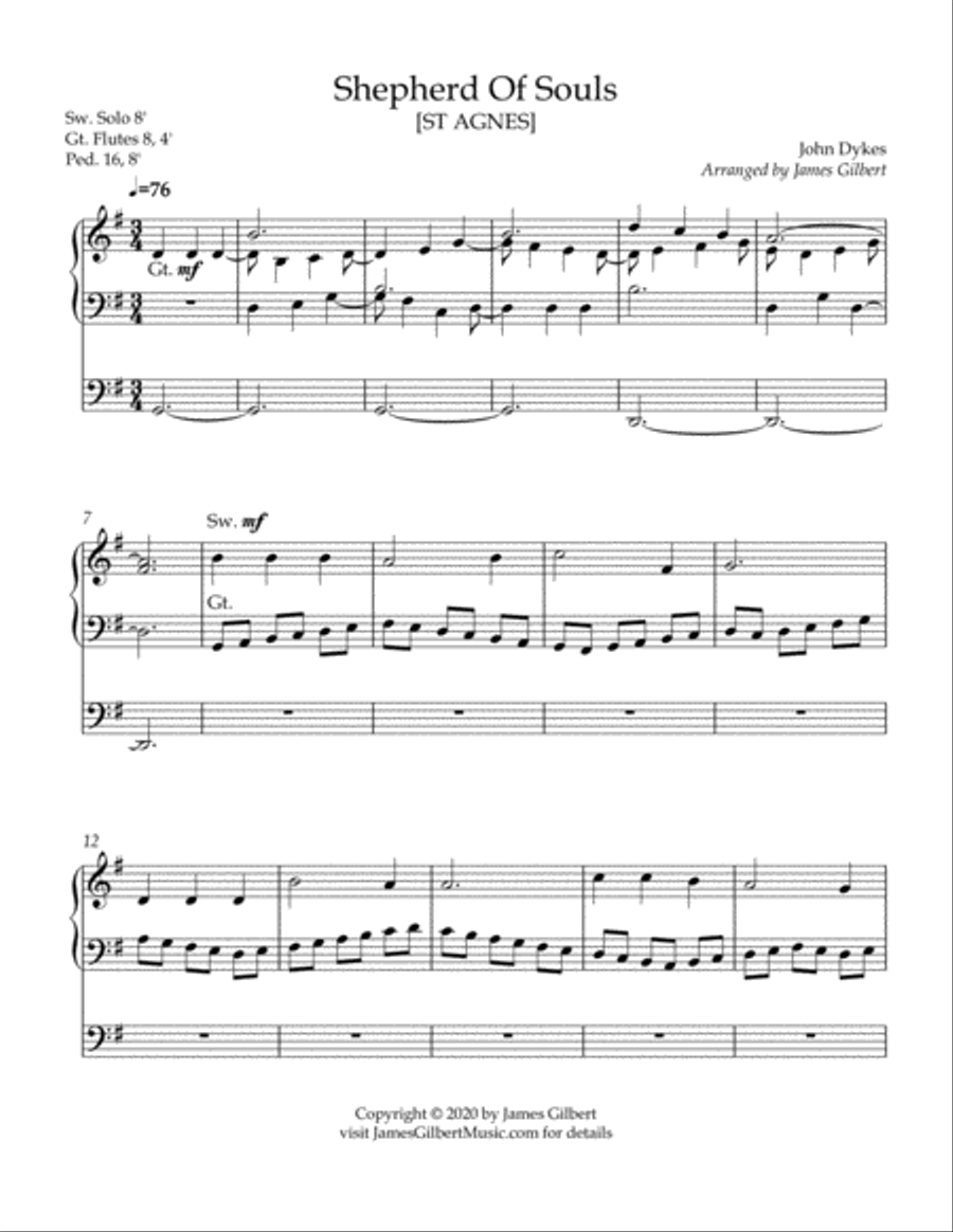Shepherd Of Souls Organ Solo scores gallery preview page 2